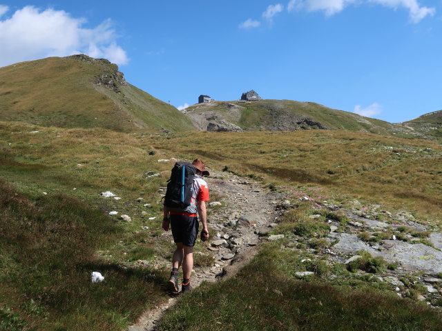 Ronald am Hagener Weg zwischen Feldseescharte und Hagener Hütte (10. Aug.)