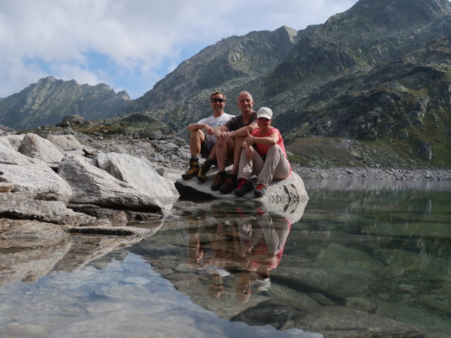 Ich, Frank und Melanie im Amertaler See, 2.279 m
