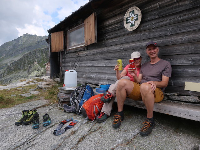 Melanie und Frank bei der Amerseehütte