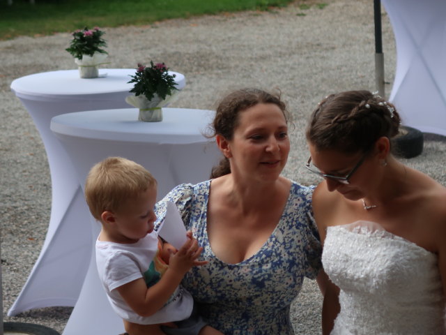 Nils, Sabine und Kathrin beim Musikpavillon Payerbach