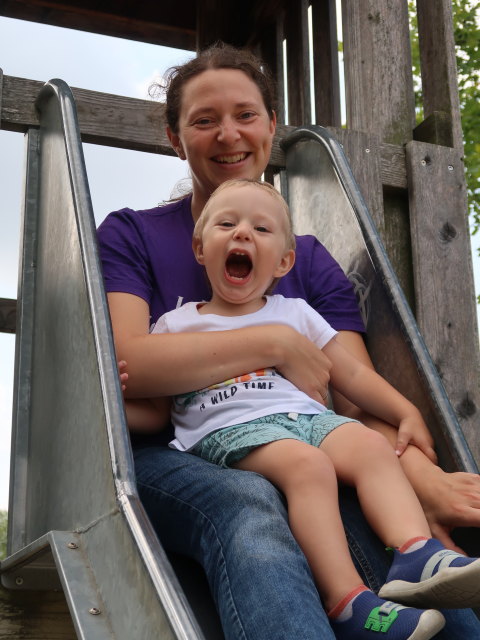 Sabine und Nils beim Badeteich Süßenbrunn