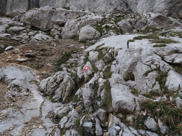 Kaiserschützen-Klettersteig: zwischen Einstieg und Abzweigung Kleine Halt (24. Aug.)
