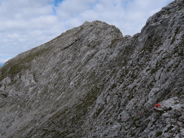 Kaiserschützen-Klettersteig: Christoph zwischen Abzweigung Gamshalt und Ellmauer Halt (24. Aug.)
