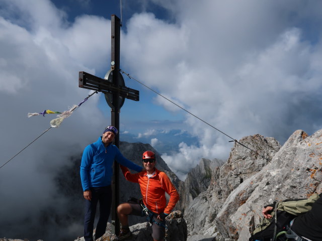 Christoph und ich auf der Ellmauer Halt, 2.344 m (24. Aug.)