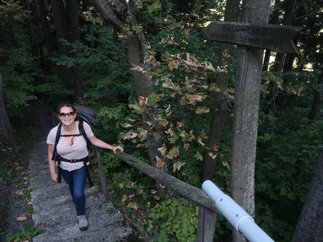 Sabine zwischen Pinkenkogel und Bahnhof Semmering