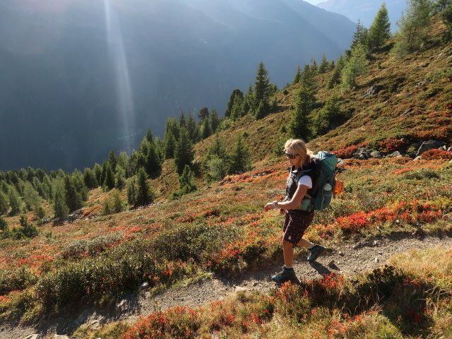 Evelyn zwischen Lehnerjoch und Ludwigsburger Hütte (20. Sep.)