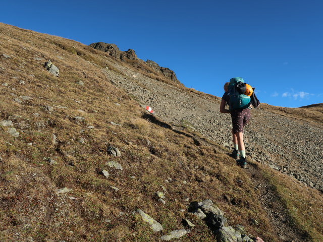 Evelyn zwischen Lehnerjoch und Schafhimmel (21. Sep.)