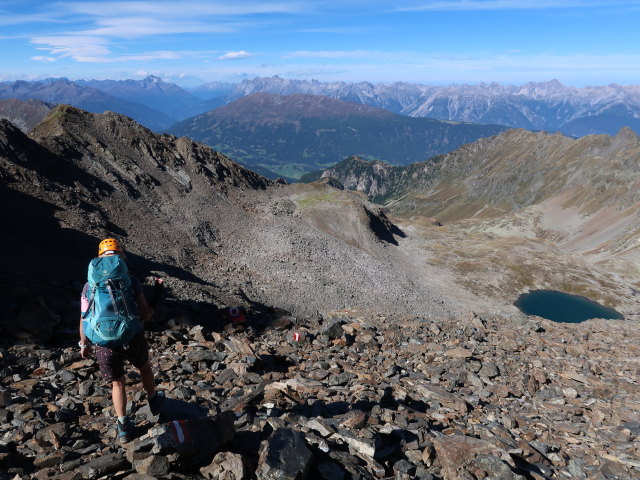 Evelyn zwischen Kreuzjöchlspitze und Hohem Gemeindekopf (21. Sep.)