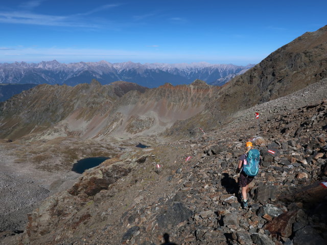 Evelyn zwischen Kreuzjöchlspitze und Hohem Gemeindekopf (21. Sep.)