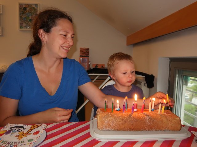 Sabine und Nils in unserer Wohnung