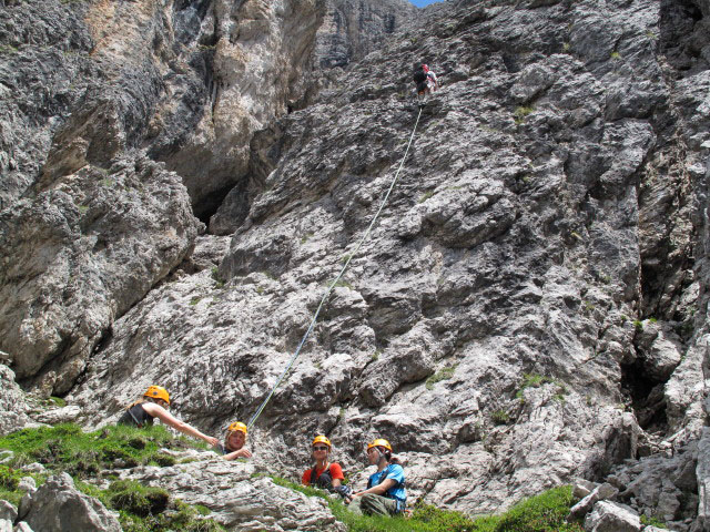 Jonna, Emil, Ada, Lea und Helmut auf der Egerländerkante (13. Juli 2009)